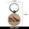Soccer Football Cleats Sports Shoes Engraved Wood Round Keychain Tag Charm